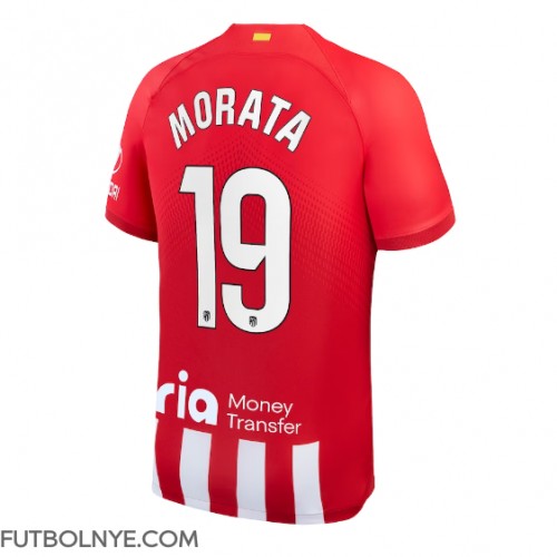 Camiseta Atletico Madrid Alvaro Morata #19 Primera Equipación 2023-24 manga corta